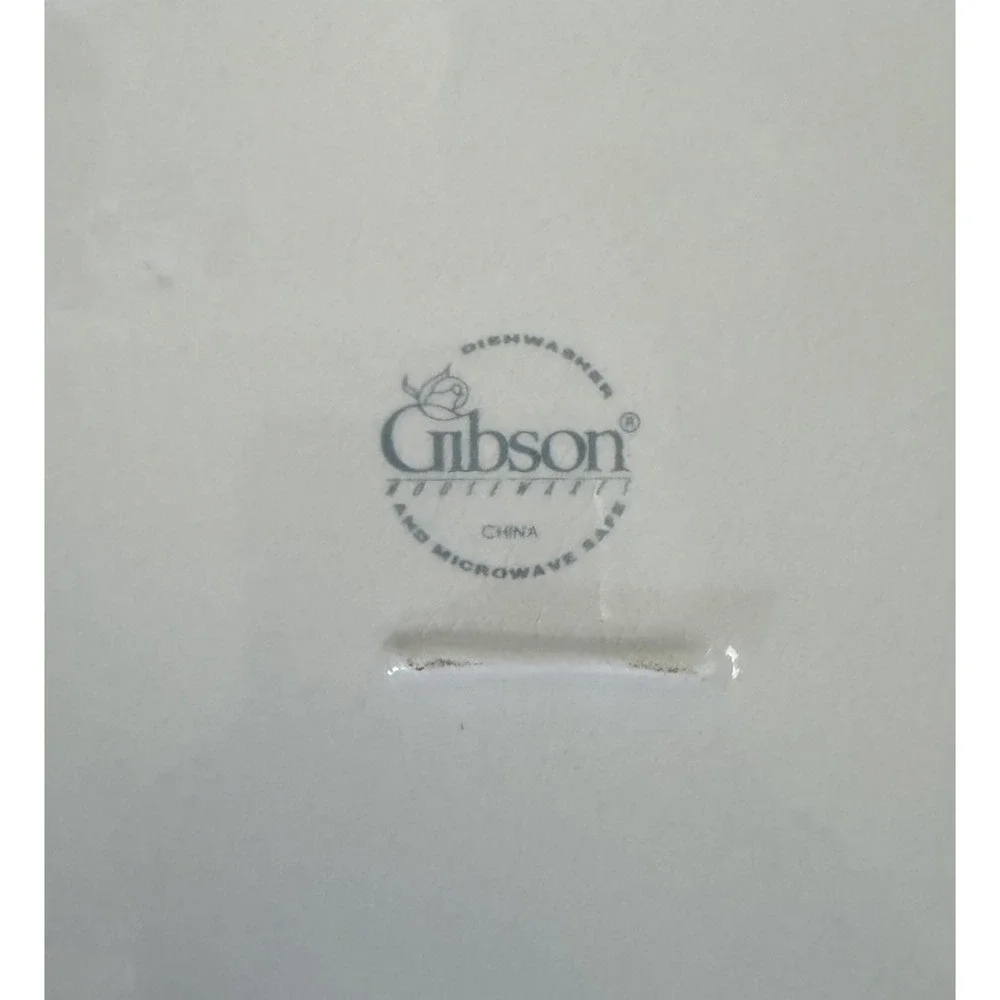 Vintage Gibson Roseland Stoneware Oval  Platter White Pink Floral 13" - Picture 4 of 6